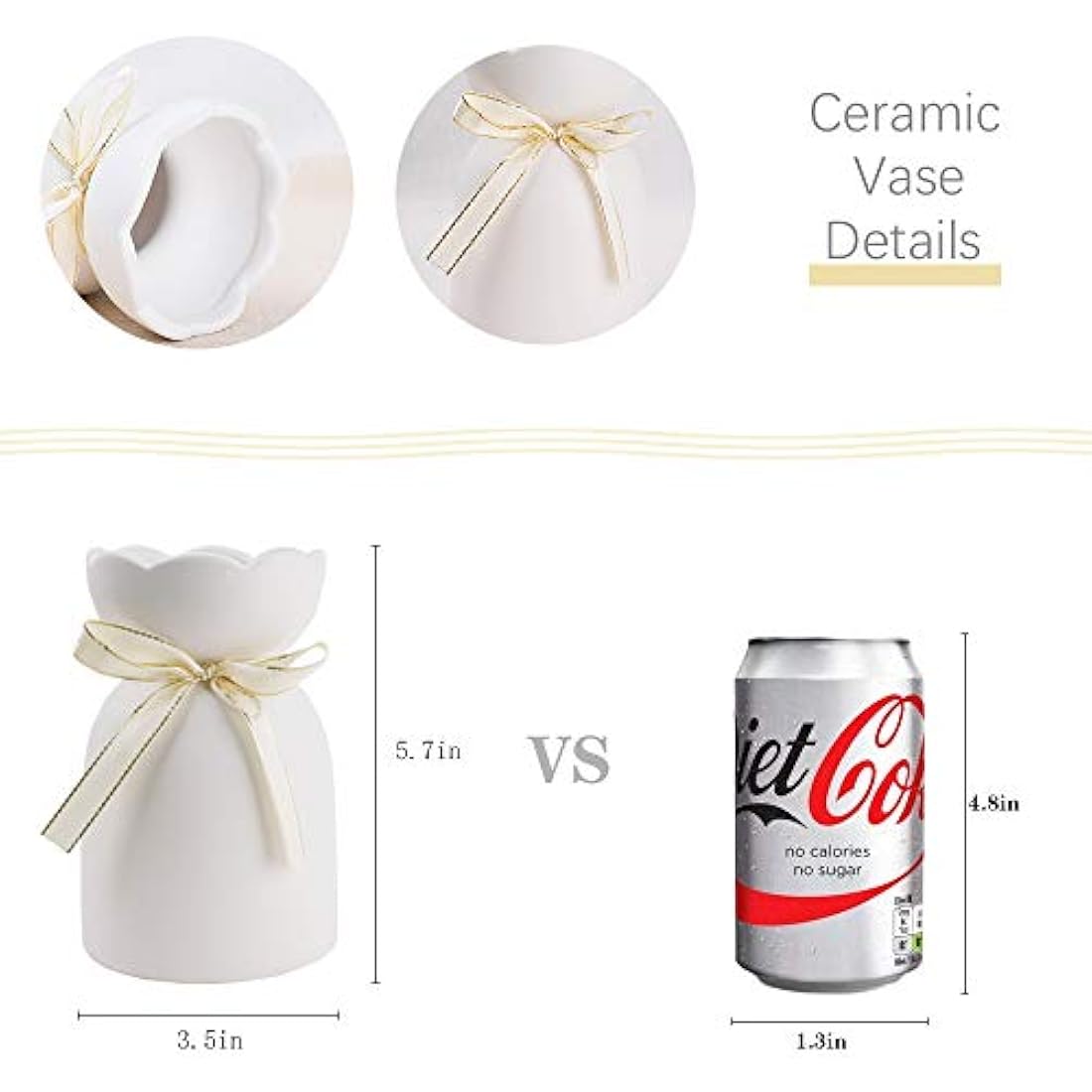 LESING Artificial Silk Rose with Vase Fake Flowers Wedding Flowers Bouquets Arrangement Home Office Party Centerpiece Table Decoration (White)
