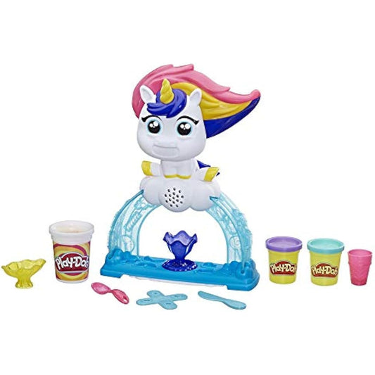 Play-Doh Tootie The Unicorn Ice Cream Set with 3 Non-Toxic Colors Featuring Color Swirl Compound