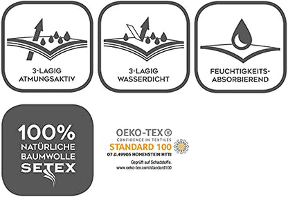 Setex Waterproof Towelling Incontinence Sufferers/for Use As for Hygiene Conscious Mattress Protector Mattress Protection, COTTON, white