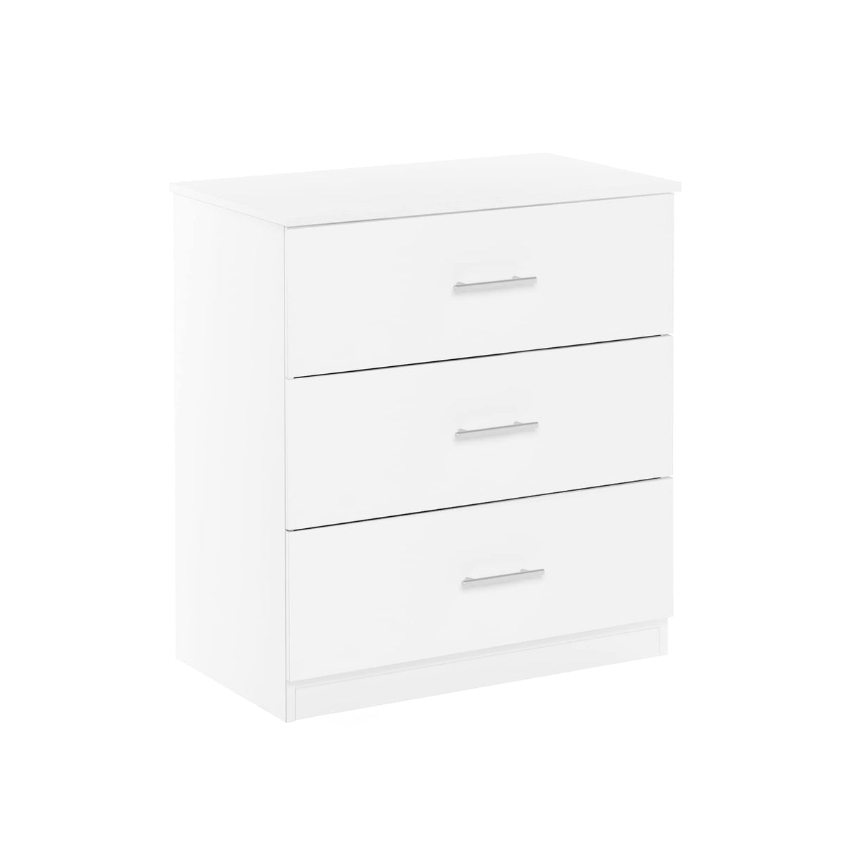 Furinno 3-Drawer Dresser with Handle, Solid White