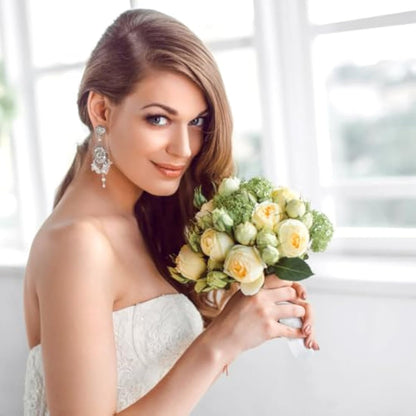 DOITOOL 2Pcs Foam Floral Handle Bouquet Holders Handle Bouquet Holder Bride Flower for Bridal Fresh Flowers Silk Flowers Wedding Supplies, Size S
