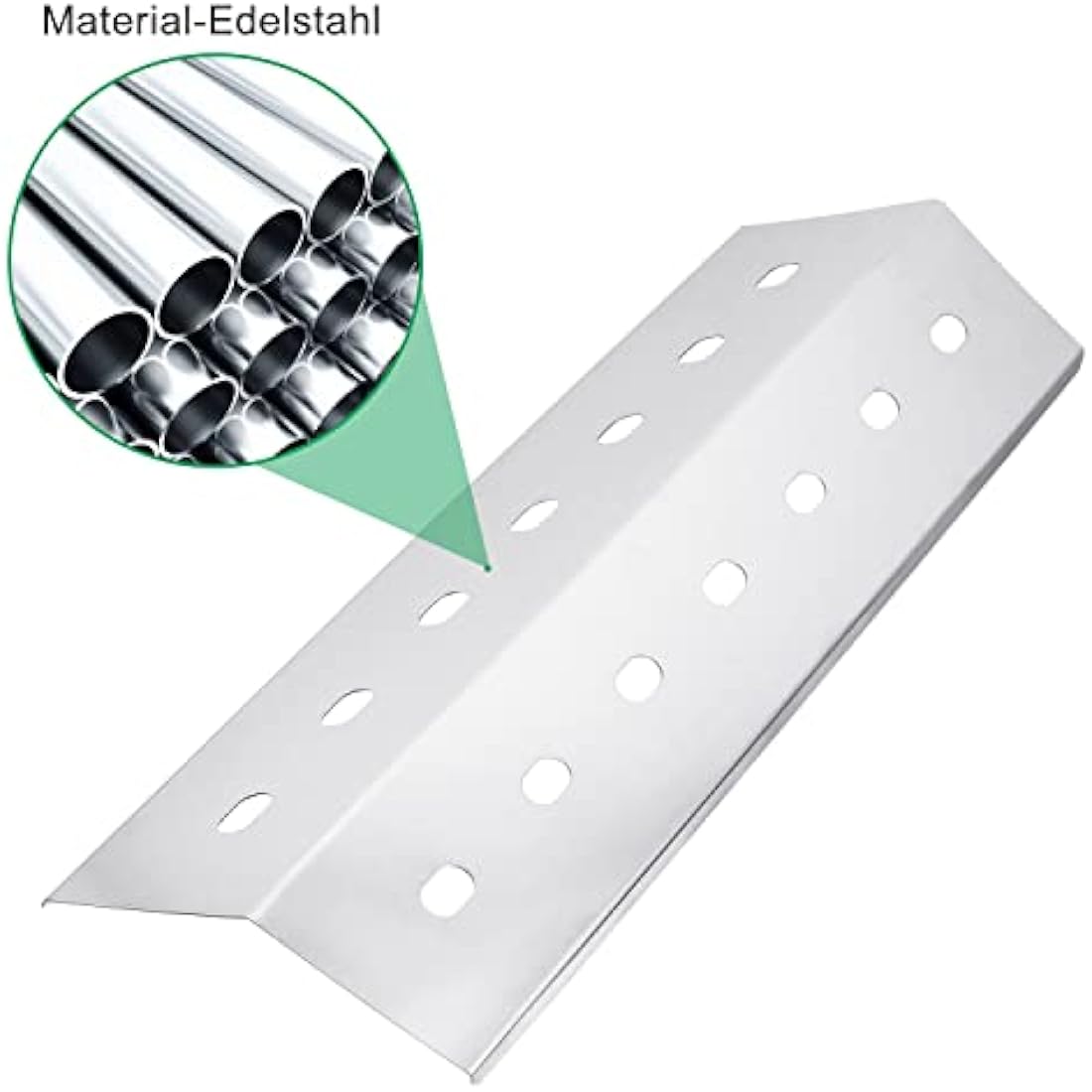 WELL GRILL 3-Pack Stainless Steel Flavorizer Bars, Heat Shield Tent, Flame Distributor Outdoor Barbecue Replacement Parts for Most Gas Grills (41cm x 14cm L x W)