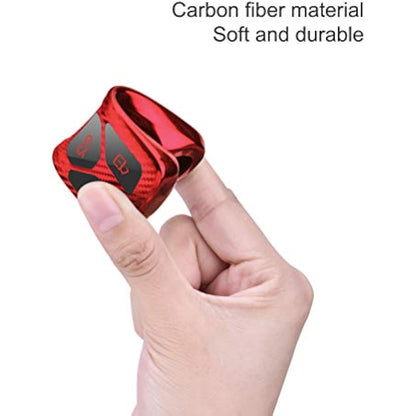 OATSBASF Car Key Cover Compatible with Audi A4L A6L A8 Q5 Q7 TTS TT Silicone TPU 3 Buttons Key Box Shell (Red-Stripe)