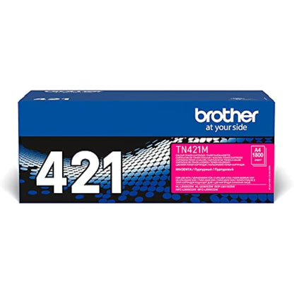 Brother TN-421M Toner Cartridge, Magenta, Single Pack, Standard Yield, Includes 1 x Toner Cartridge, Brother Genuine Supplies