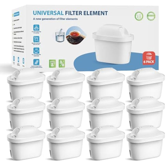 WaterJingYi Water Filter Cartridges Compatible with Brita® Maxtra Pro® All-in-1 and Maxtra+® Plus,Replacement for Brita® Marella® Jug Kettle and Tank, Reduce PFAS, PFOA/PFO, 12 Pack
