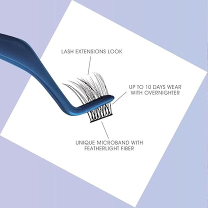 KISS Falscara Wisps Multipack, Style 03, Reusable Featherlight Eyelash Lengthening Wisps Black