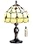 MIAOKE Stained Style Table Lamp, Bedside Lamp Vintage Desk Lamp Antique Art Craft Gifts Lovers Child Living Room Bedroom Study Bookshelf Desk Light
