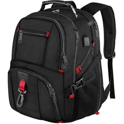 MATEIN Extra Large Backpack 55L, 18.4 Inch Travel Laptop Backpack for Men Water Resistant Work Bag with USB Charging Port, Heavy Duty Big Business Computer,College School Rucksack, Black