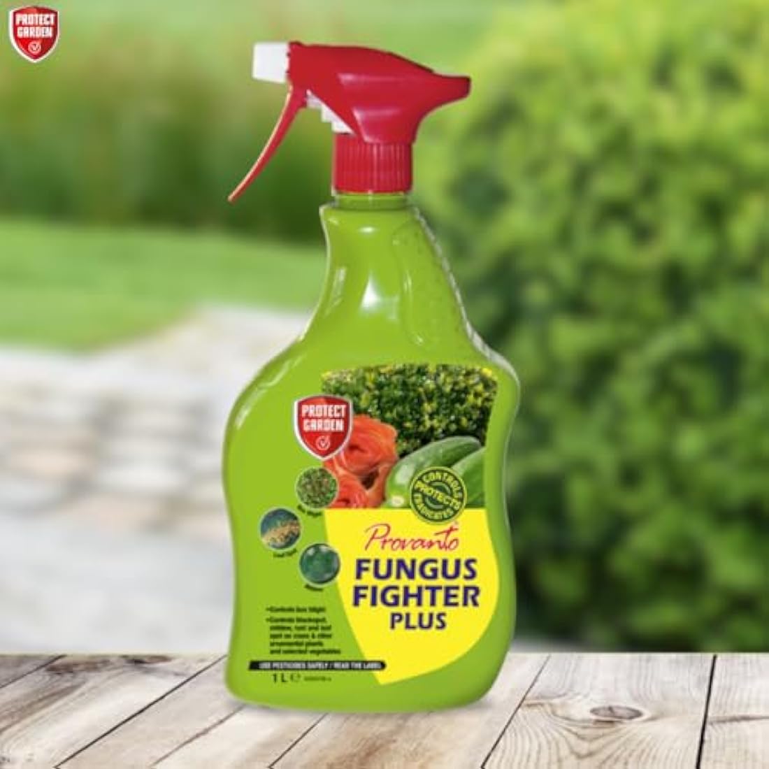 Provanto - Fungus Fighter Plus - Eradicates, Controls & Protects for Up To 3 Weeks - Garden Care, Plant Protection, Ready to Use Fungicide, Use Indoor & Outdoor on Flowers, Fruit & Veg, Shrubs - 1L
