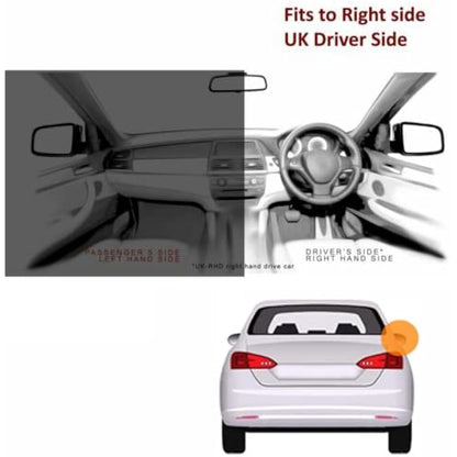 Clip on Heated Base Wing Mirror Glass fits Ford Transit Custom 2014 to 2023 Right Driver Side