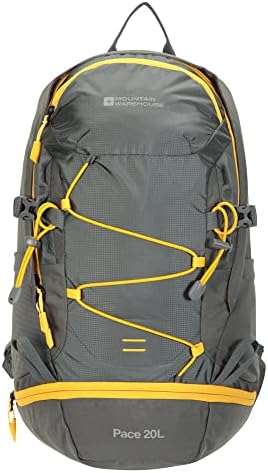 Mountain Warehouse Pace 20L Rucksack - Hydration Compatible Backpack, Airflow Back System Rucksack, Packaway Rain Cover - Bag for Travelling, Hiking, Camping