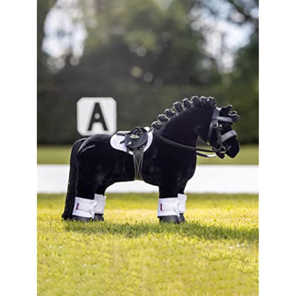 LeMieux Toy Pony Saddle - Black - Fine Grain Leather - Suitable for Ages 8 Years +