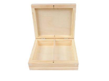 Wooden World - Wooden Tiny box With magnet Lid for tiny item storage items or wedding rings 12 x 8 cm