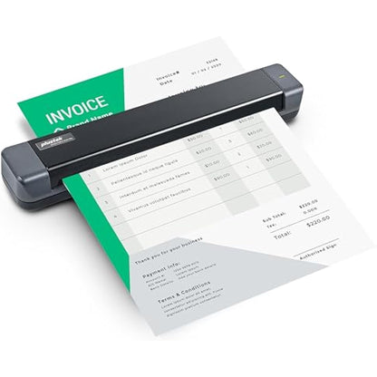 Plustek S410 Plus - Small USB Portable Sheet-Fed A4 Document Scanner for Windows 7 / 8 / 10 / 11 , OCR Software Include