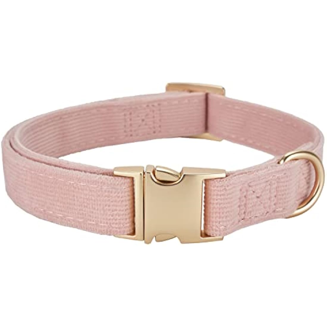 YUDOTE Ultra-soft Dog Collar Natural Cotton Corduroy Made for Small Dogs with Sensitive Skin,Dusty Pink