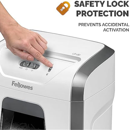 Fellowes Paper Shredder for Home Office Use - 12 Sheet Cross Cut Paper Shredder for Deskside Use - FS-12C Home Shredder with 19L Pull-out Bin - 20 Minute Run-Time - High Security P4 - Amazon Exclusive