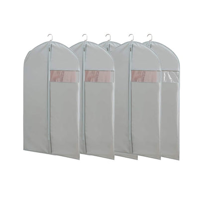 XIANTIAN Clothes Protector Bags Dustproof Clothes Covers Moth Proof Coat Covers with Zip， Set of 5 Foldable Washable Clear Lightweight Garment Bags