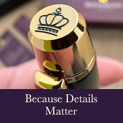 Bond & Regent Gloss Black & 24 Karat Gold - Certified Luxury Grade Rollerball Pen | Nice Gift for Men & Women