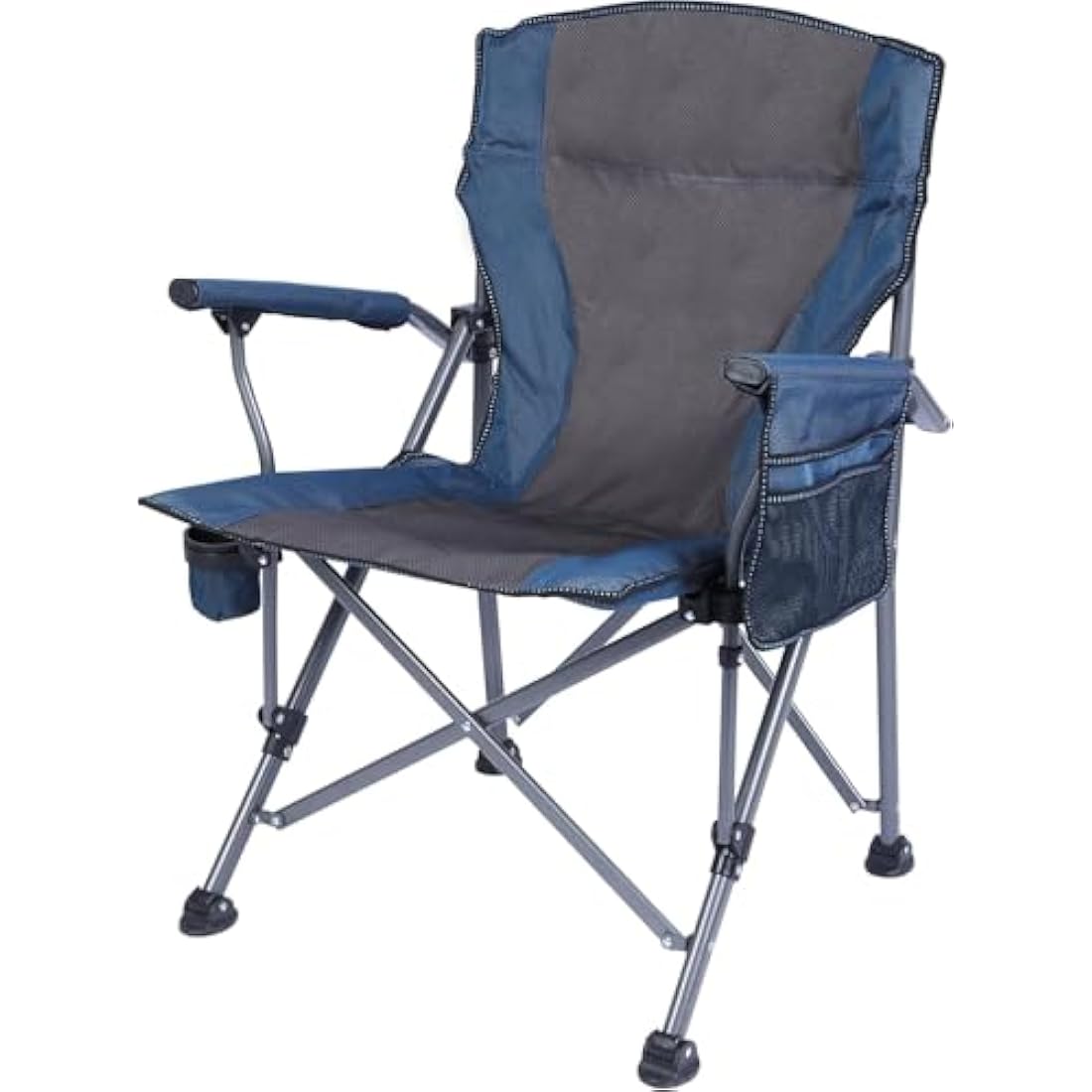 REDCAMP Oversized Folding Camping Chair for Heavy People 200kg, Deluxe Large Heavy Duty Garden Chair for Adults Outdoor Travel Picnic Fishing, Blue