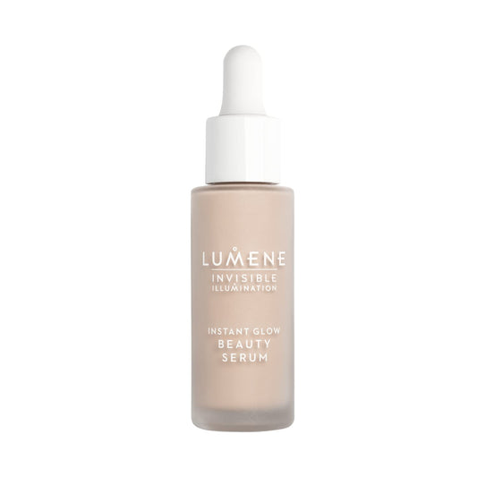 LUMENE Invisible Illumination Instant Glow Beauty Serum | Light Shade | Face Makeup & Brightening Serum | Lightweight, Buildable Coverage | Vegan | 30