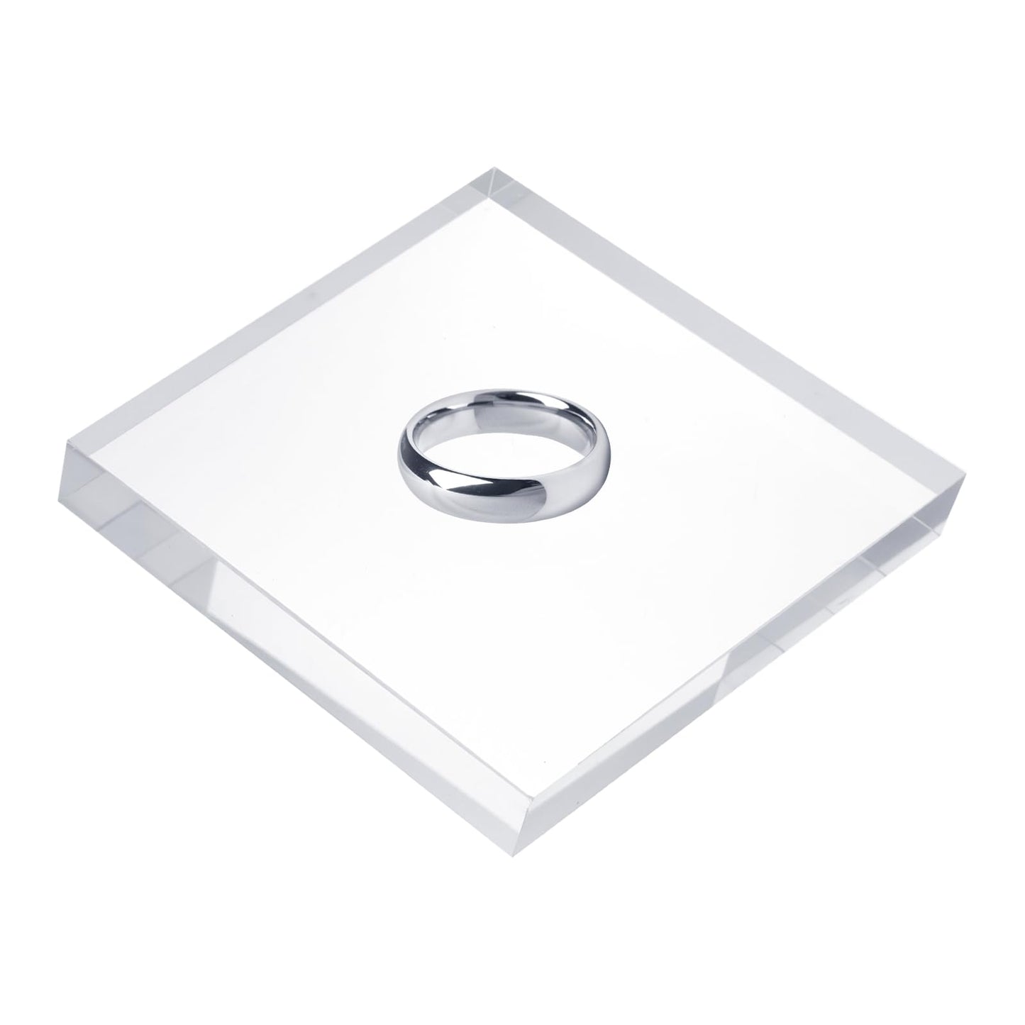 sourcing map Acrylic Square Display Blocks, 177.8 x 177.8 mm/7" x 7" Clear Jewelry Display Base Polished Cube Riser Stand Display Holder Base for
