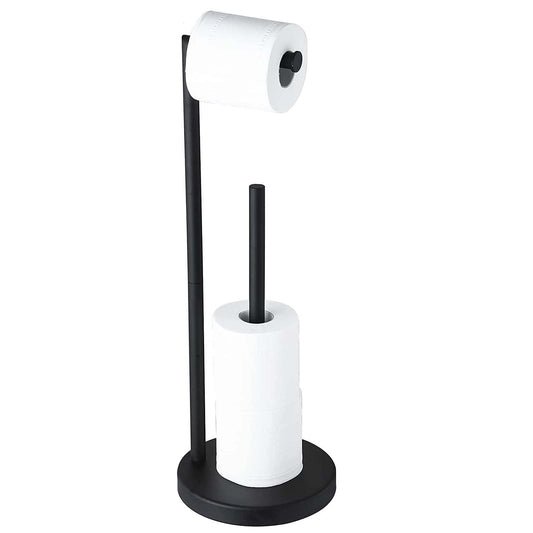 YUET Freestanding Toilet Roll Holders Free Standing Folding Paper Holder Toilet Roll Stand Storage Stainless Steel Bathroom, Free-Standing Dispenser