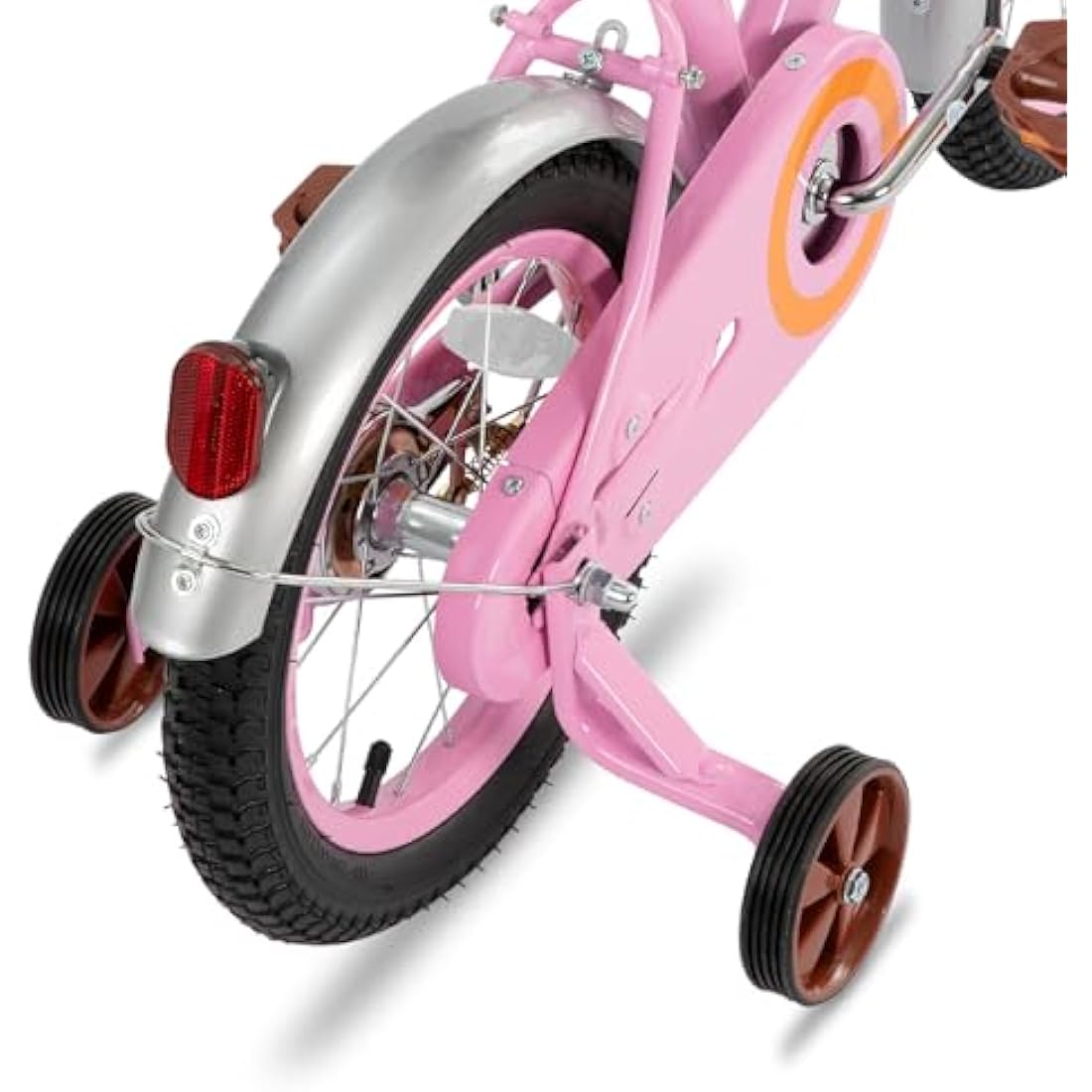 STITCH Retro 14 Inch Kids Bike for 2-9 Years Old Girls, 12/14/16/18 Inch Wheels Girls Bike with Stabilisers & Basket