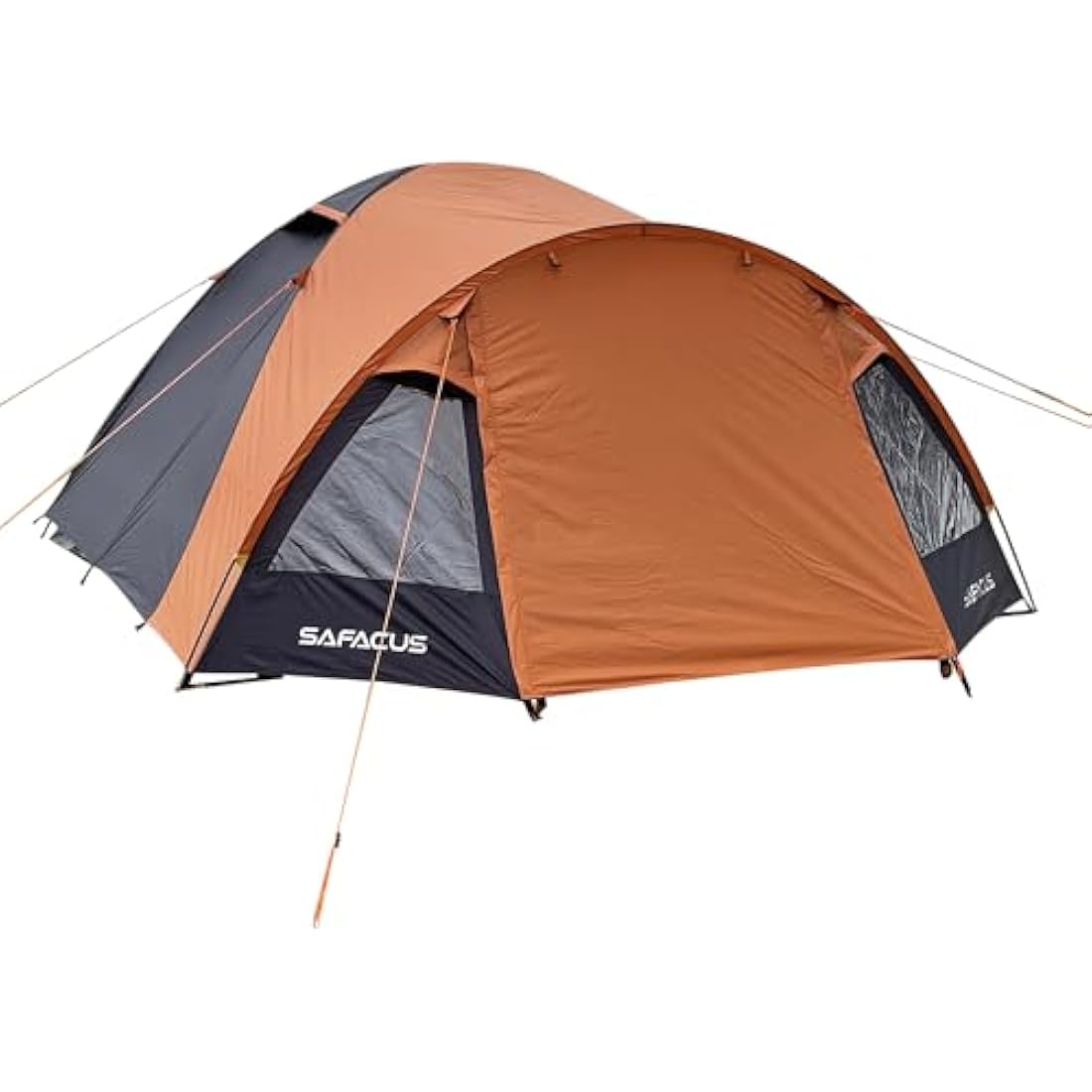 SAFACUS 3-4 Person Dome Camping Tent, Double layer, Full Waterproof Holiday Family 3 to 4 Man Tent, Easy to Set Up for Outdoors Hiking Fishing Traveling Beach Vacation