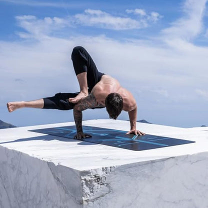 Liforme XL Yoga Mat – Free Yoga Bag Included - Patented Alignment System, Warrior-like Grip, Non-slip, Eco-friendly, sweat-resistant, long, wide, 4.2mm thick mat for comfort
