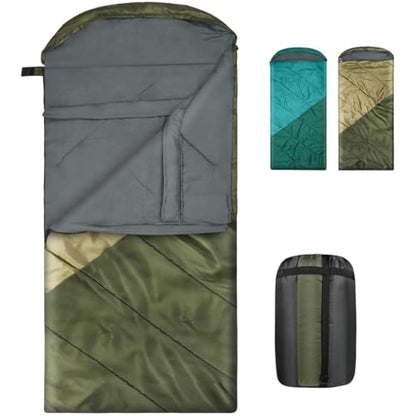 Mcota Sleeping Bag for Adults, Lightweight waterproof XL Sleeping Bag for Camping Backpacking or Hiking, Fit for Big and Tall Person Warm & Cold Weather Activities