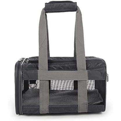 Sherpa Genuine Deluxe Pet Carrier - Airline Approved and Guaranteed on Board - Charcoal Grey, Small