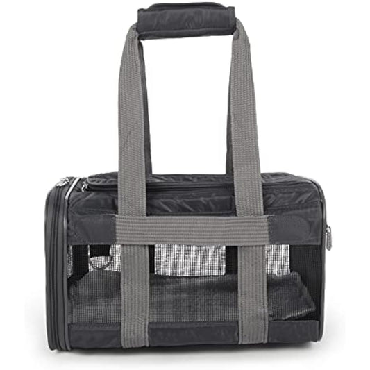 Sherpa Genuine Deluxe Pet Carrier - Airline Approved and Guaranteed on Board - Charcoal Grey, Small