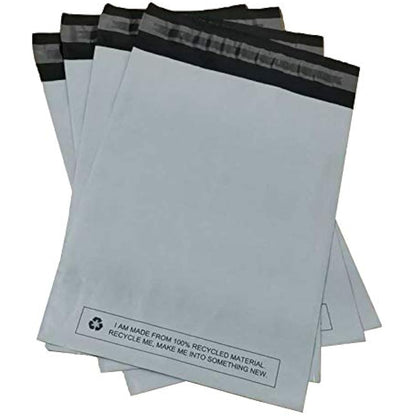 Large 100x Grey Mailing Bags 17” x 22” Polythene Self Seal Big Plastic Envelopes 100% Recyclable - Parcel Postal Postage Packaging Bags Strong Packaging Bags