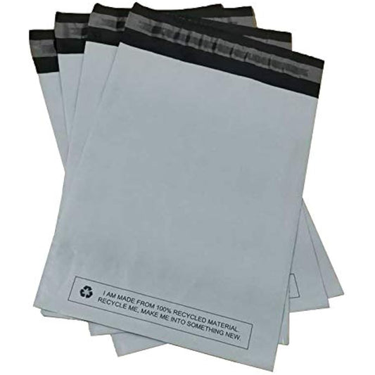 Large 100x Grey Mailing Bags 17” x 22” Polythene Self Seal Big Plastic Envelopes 100% Recyclable - Parcel Postal Postage Packaging Bags Strong Packaging Bags
