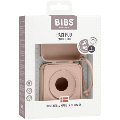 BIBS Pacifier Box with Strap. Soother Holder and Steriliser case. 100% BPA Free Food-Grade Material. Made in Denmark. Blush