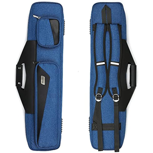 MangoRun Pool Cue Case 4x4 with Backpack Straps Carrying Case for 4 Pool Cues