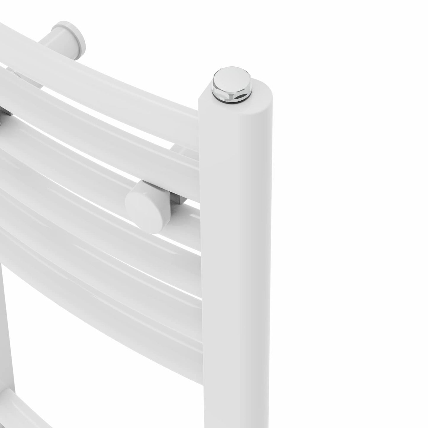 NRG White Heated Towel Rail Curved Designer Bathroom Radiator - 1800×500mm