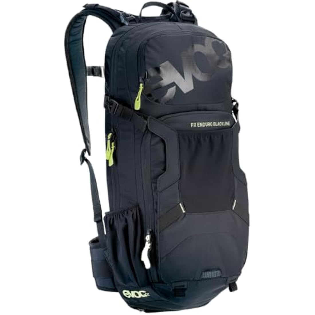 EVOC FR ENDURO BLACKLINE 16L Back Protector, Cycling backpack for Bike Tours & Trails (Size: S, LITESHIELD back protector TÜV/GS certified, ergonomic LITESHIELD SYSTEM AIR), Black