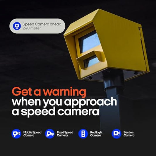 OOONO CO-DRIVER NO2 [NEW MODEL 2024] - Next Gen. Traffic Safety Alarm - Warns of Speed Cameras and Road Hazards - Rechargeable - LED Indicator - CarPlay & Android Auto Compatible