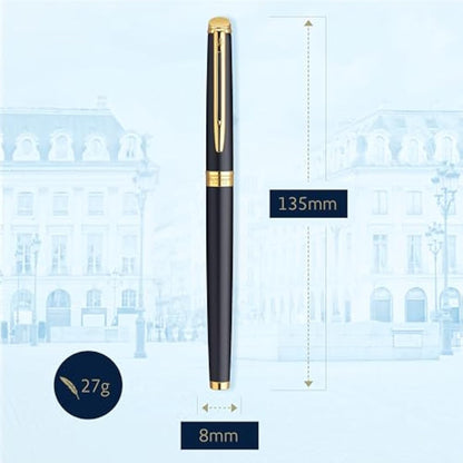 Waterman Hémisphère Ballpoint Pen | Matte Black with 23k Gold Trim | Medium Point | Blue Ink | Gift Box