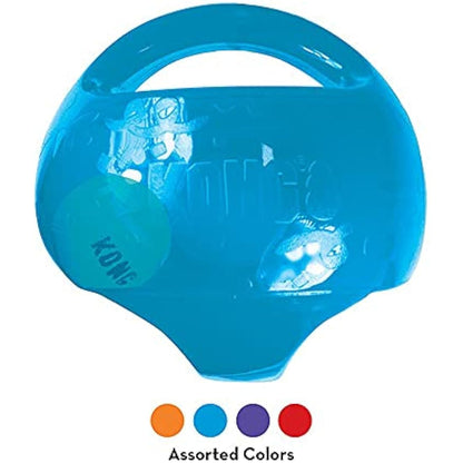KONG - Jumbler Ball - Interactive Fetch Dog Toy with Tennis Ball (Assorted Colours) - For Large/Extra Large Dogs