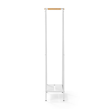 Brabantia - Linn Clothes Rack, Compact - Free Standing Clothing Rail - Clothes Storage - Hang, Air, or Dry Clothes - Sturdy Steel Frame & Bamboo Rod
