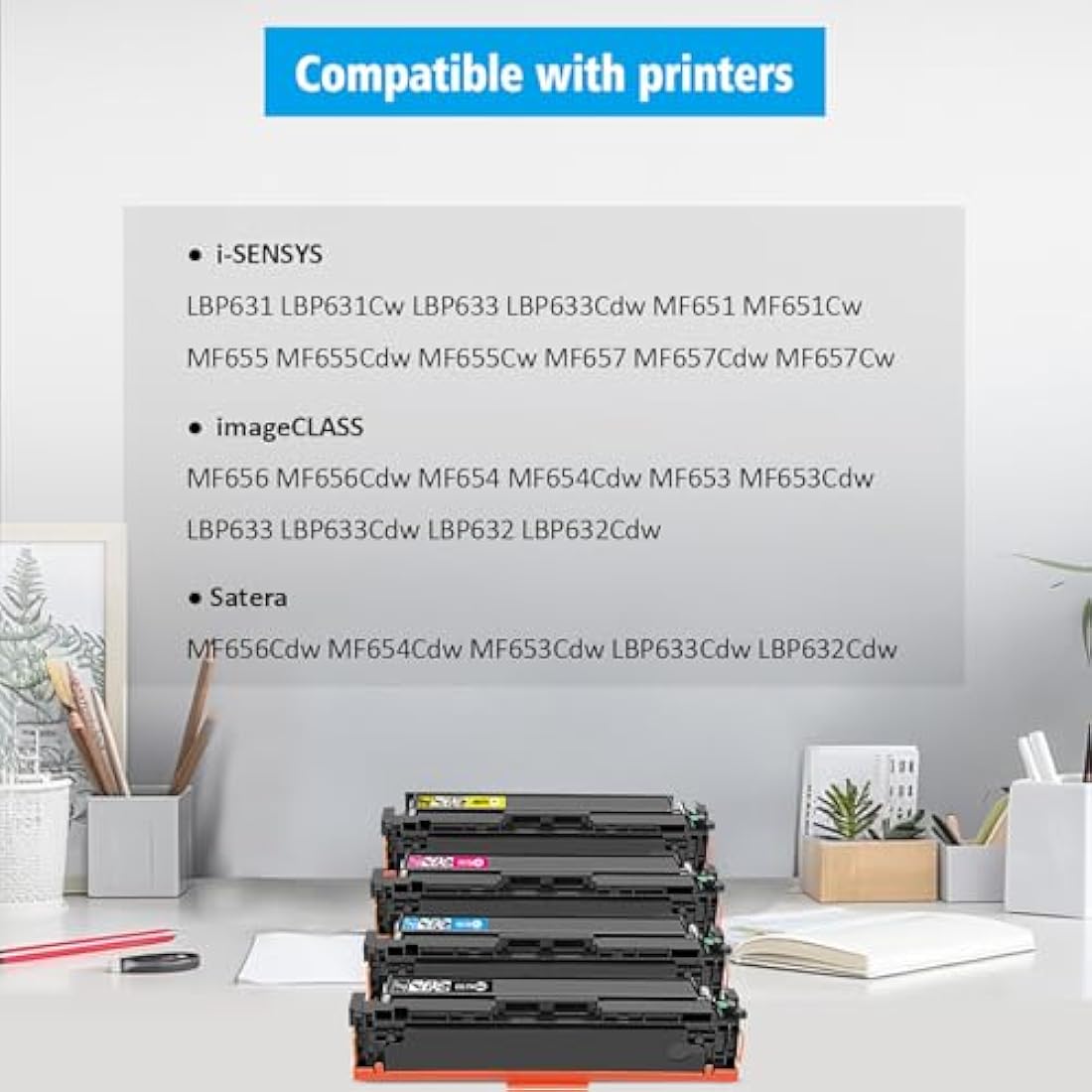 ( with Data Chip ) 067H CRG-067H CRG067H 4 Colors Compatible Toner Cartridges for Canon i-SENSYS LBP631 LBP631Cw LBP633 LBP633Cdw MF651 MF651Cw MF655 MF655Cdw MF655Cw MF657 MF657Cdw MF657Cw Printer