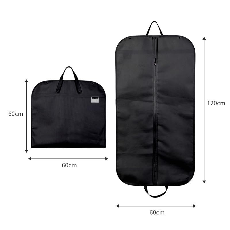 47" Clothes Carrier Suit Carrier Travel Bag Zipped Foldover Breathable Multi-Use Garment Cover Clothes Suit Tuxedos Dresses Coats Carrier Carry
