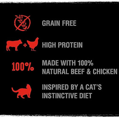 Crave Chicken & Beef 7 kg Bag, Premium Adult Cat Dry Food with high Protein, Grain-free