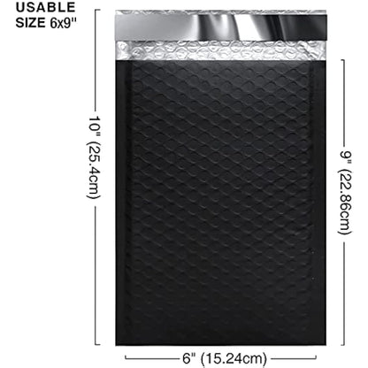 Switory Padded Envelopes A5 Bubble Mailers Packaging Bags 50pcs 6x10In Black Small Envelopes Bubble Envelopes A5 Envelopes Bubble Wrap Envelope Mailer Bags Poly Mailers 15.3cmx22.9cm