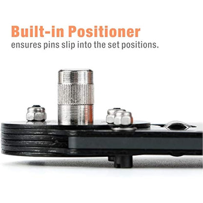 iCrimp Closed Barrel Crimper for Deutsch Solid Contacts Size 12 (AWG 12), 4-Way Indent, 8-Impression Crimping Tool, Compatible with Deutsch Connectors