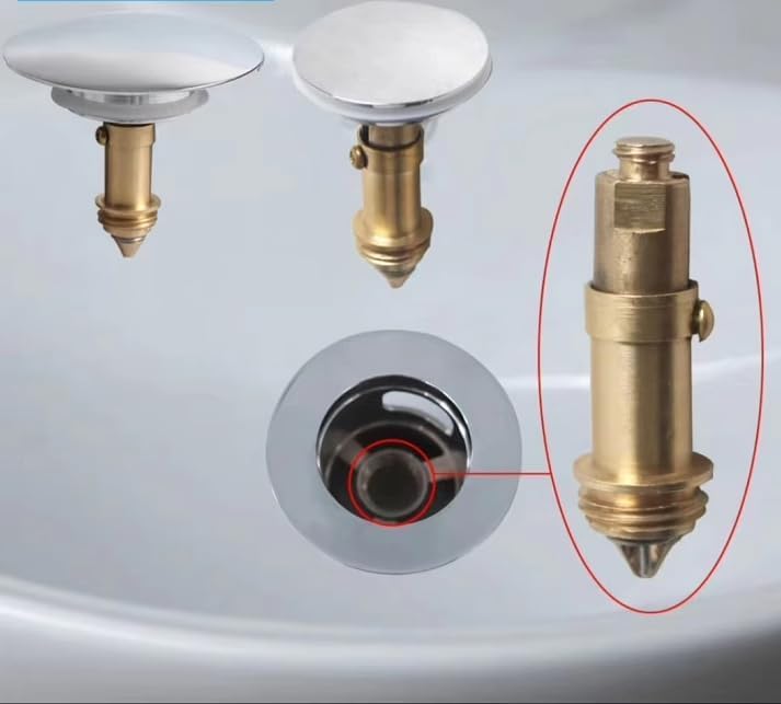 JZK Chrome plated metal 69mm bathtub pop up plug, bath tub plug replacement, click clack stopper for bathtub drain cover, bathtub waste sprung plug