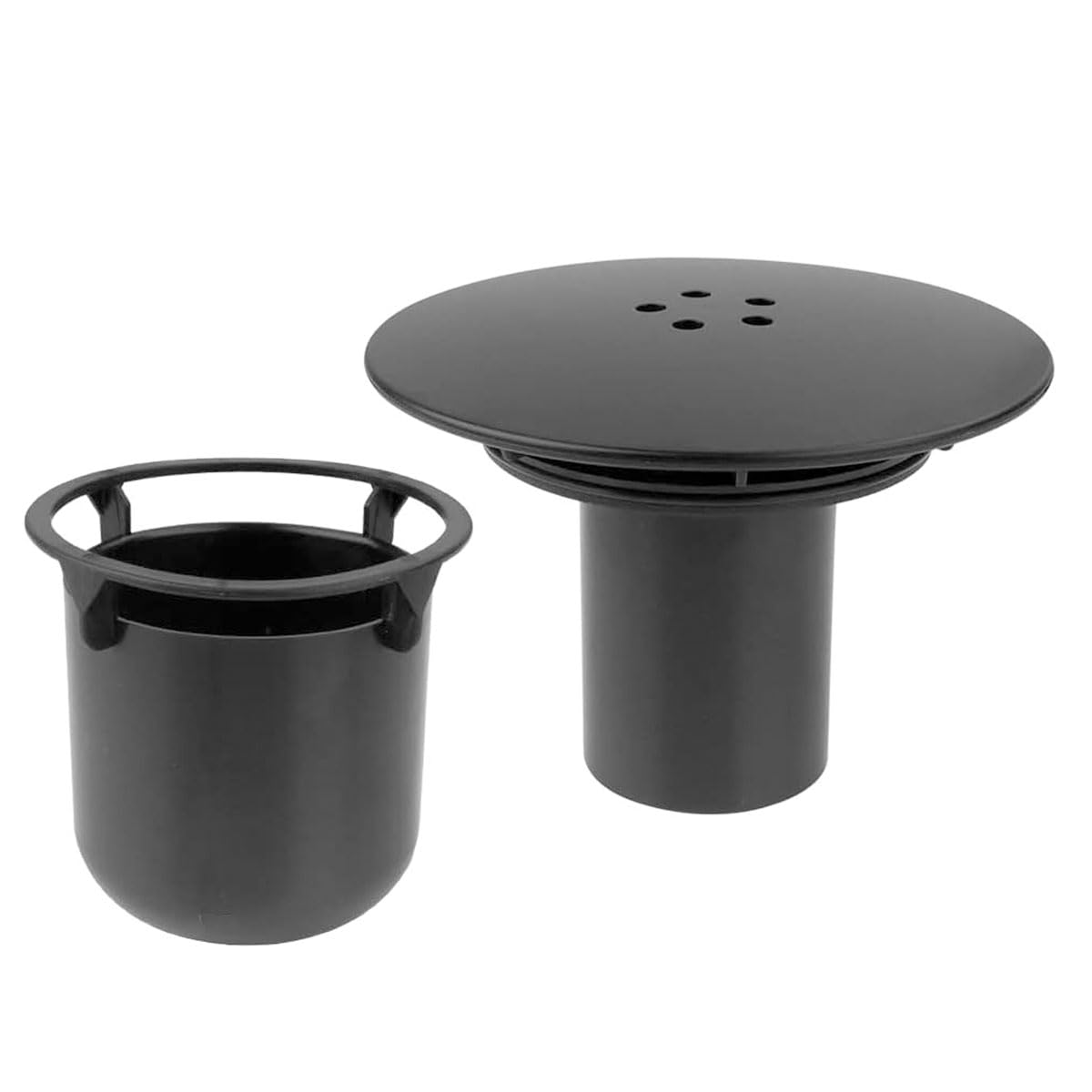 CLKE Shower Drain Cover Black Drain Cover Bathroom Drain Cover Odor and Clog Proof Removable Shower Drain 95mm/115mm