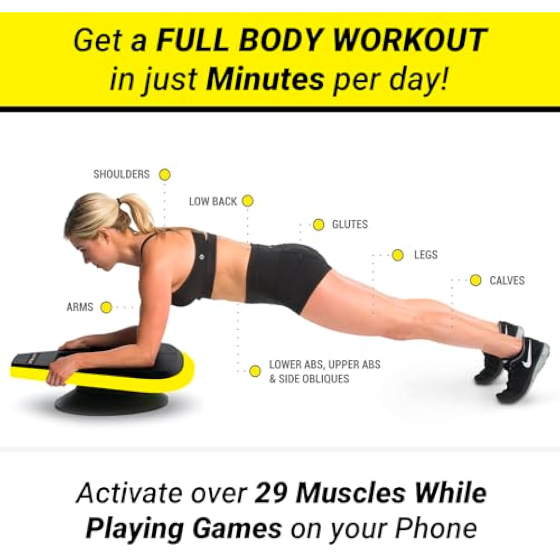 Stealth Core Deluxe Trainer - Turn Fitness Into a Fun Game - Get Strong Sexy Abs and Lean Core Playing Games On Your Phone; Free iOS/Android App; 4 Free Mobile Games Included; Dynamic Abs & Core Training; Only 3 Minutes a Day